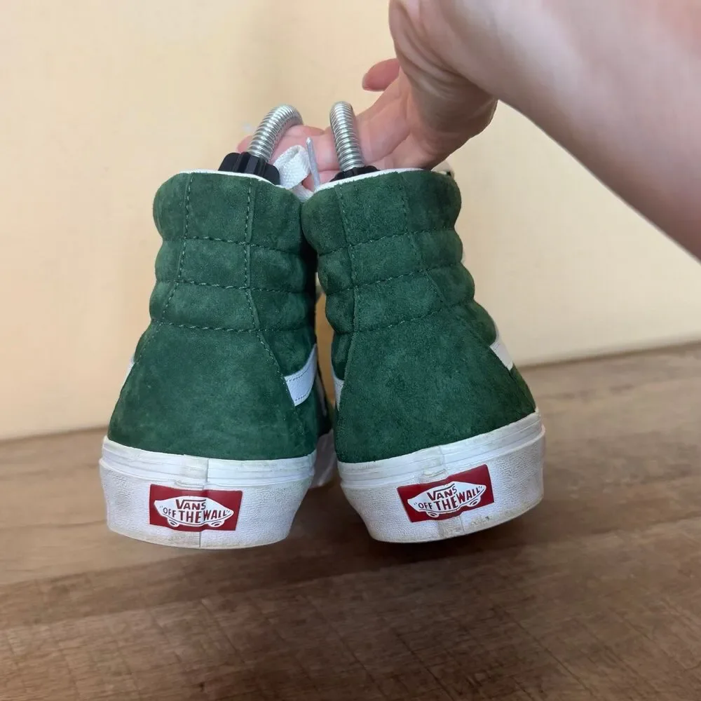 Vans Sk8-Hi Pig Suede Douglas Fir Green heiq women’s size 8 shoes